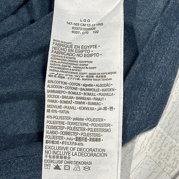 Hurley Heathered Blue Tee with Neon Rainbow Logo Large - Picture 3 of 8